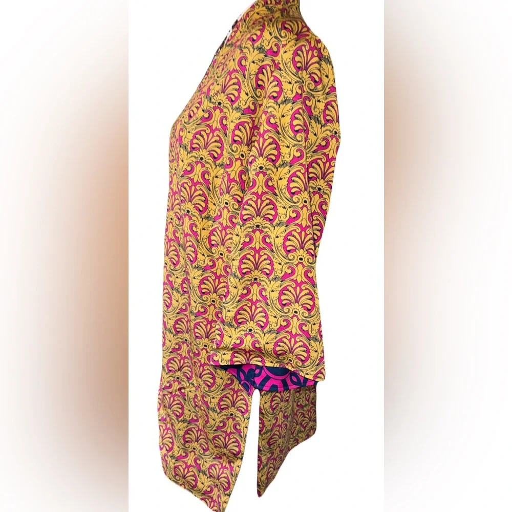 Chico’s Reversible Kimono Jacket NWT Size 1 Open Front Lightweight Duster - Picture 10 of 14